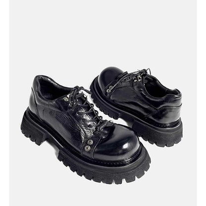 Pleated Metallic Casual Shoes【TR3408】