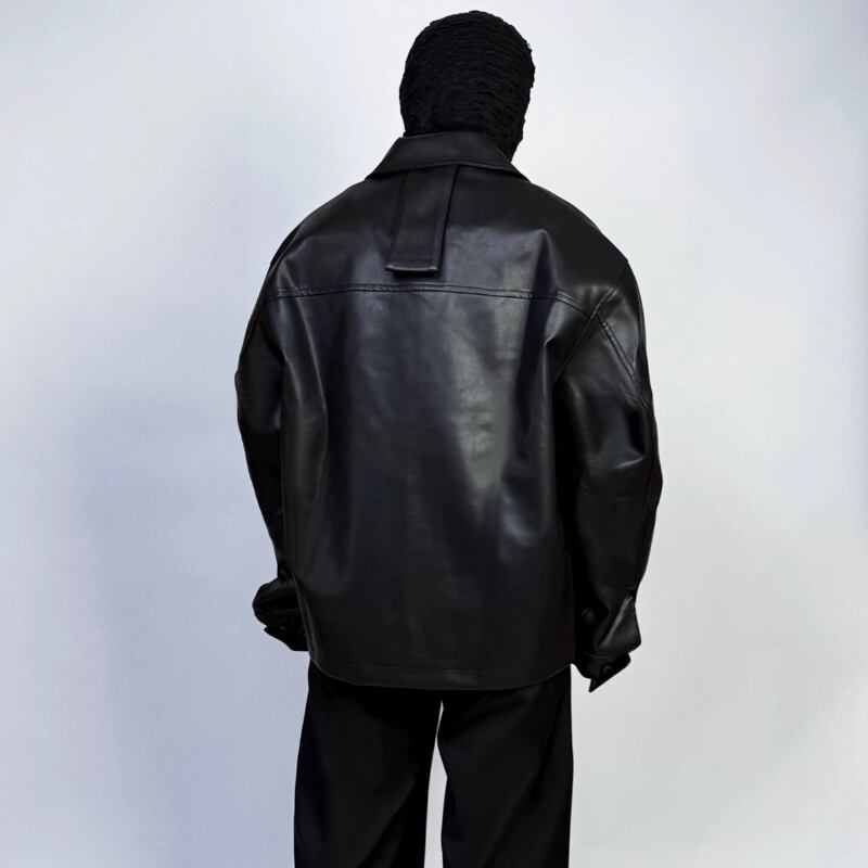 Sleek Quilted Liner Leather Jacket【TR3364】