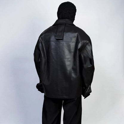 Sleek Quilted Liner Leather Jacket【TR3364】