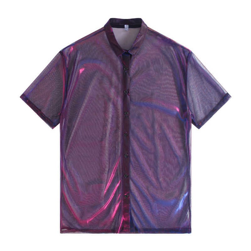 Gross Shiny See-Through Shirt【TR1416】