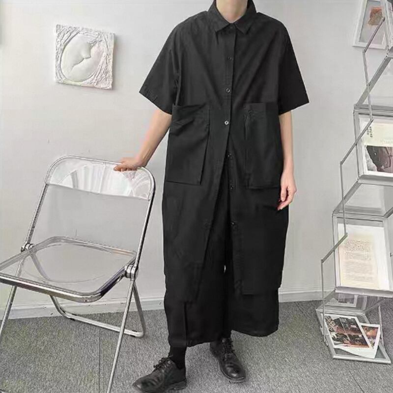 Oversized Collared Long Shirt【TR3334】