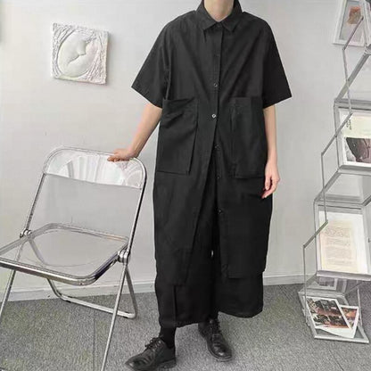 Oversized Collared Long Shirt【TR3334】
