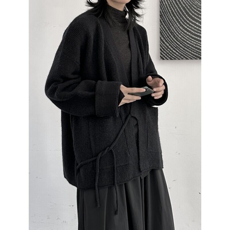 Oversize Big-Pocket Knit Jacket【TR3269】
