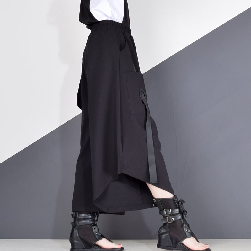 〈Unisex〉Wide Irregular Cropped Pants【TR1351】