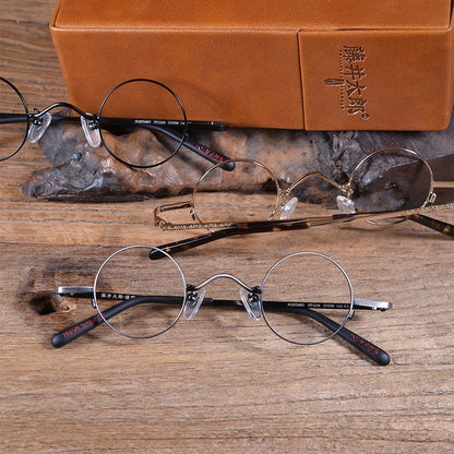 Vintage Ultralight Metal Round Glasses【TR2566】
