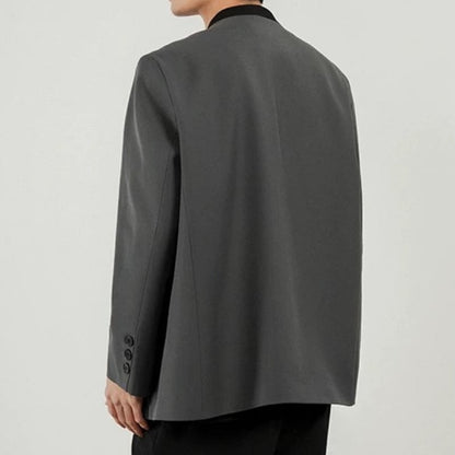 Contrast Collar Tailored Jacket【TR3330】
