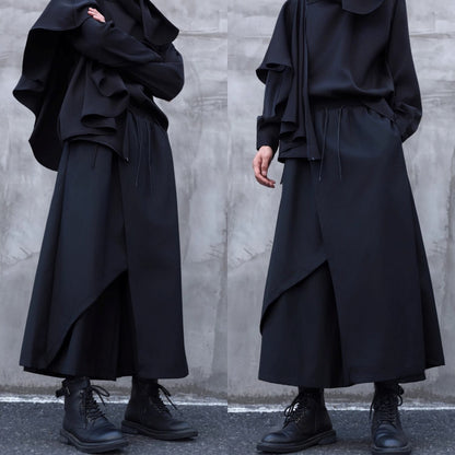 Irregular Ankle Length Skirt Pants【TR3293】