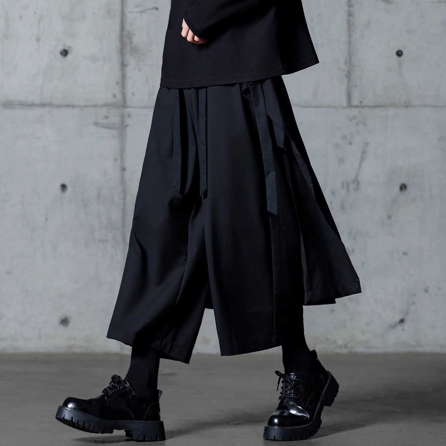 Layered-look Ankle Wide Pants【TR3318】