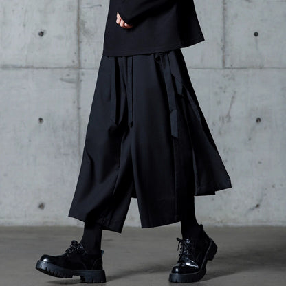 Layered-look Ankle Wide Pants【TR3318】