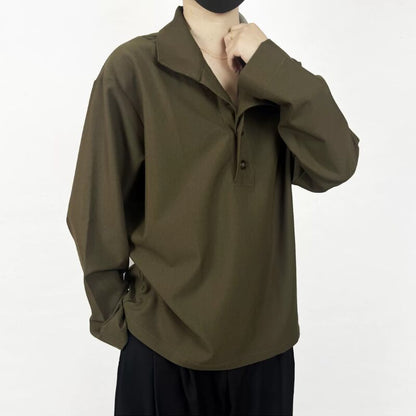 Convertible High-Collar Collared Shirt【TR3358】
