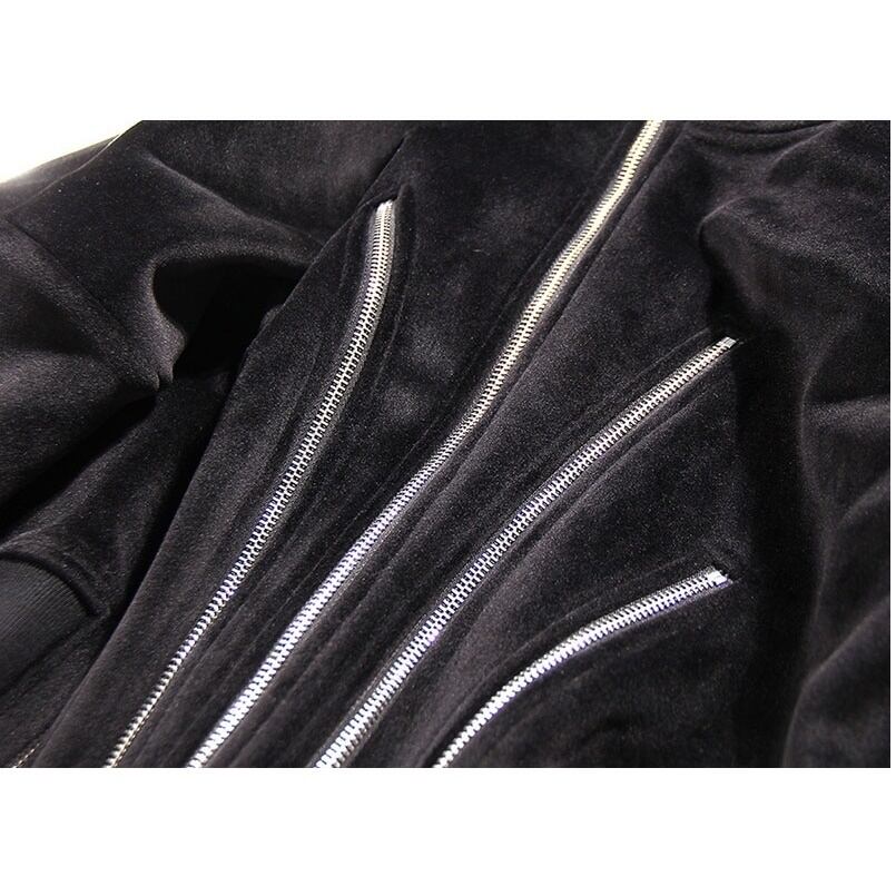〈Unisex〉High Irregular Velvet Jacket【TR1229】