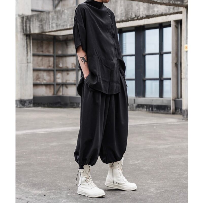 Asymmetric Button T-Shirt【TR3333】