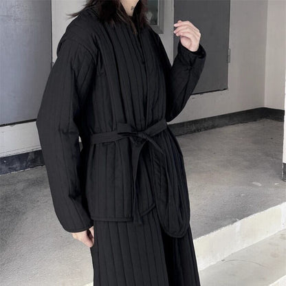 Asymemtry Ribbon Pleats Jacket【TR3255】
