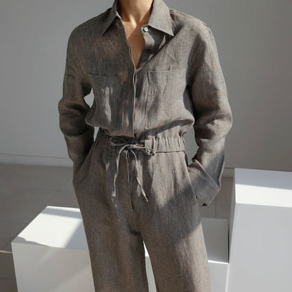 〈Unisex〉Wide Leg Jump Suit Setup【TR2880】