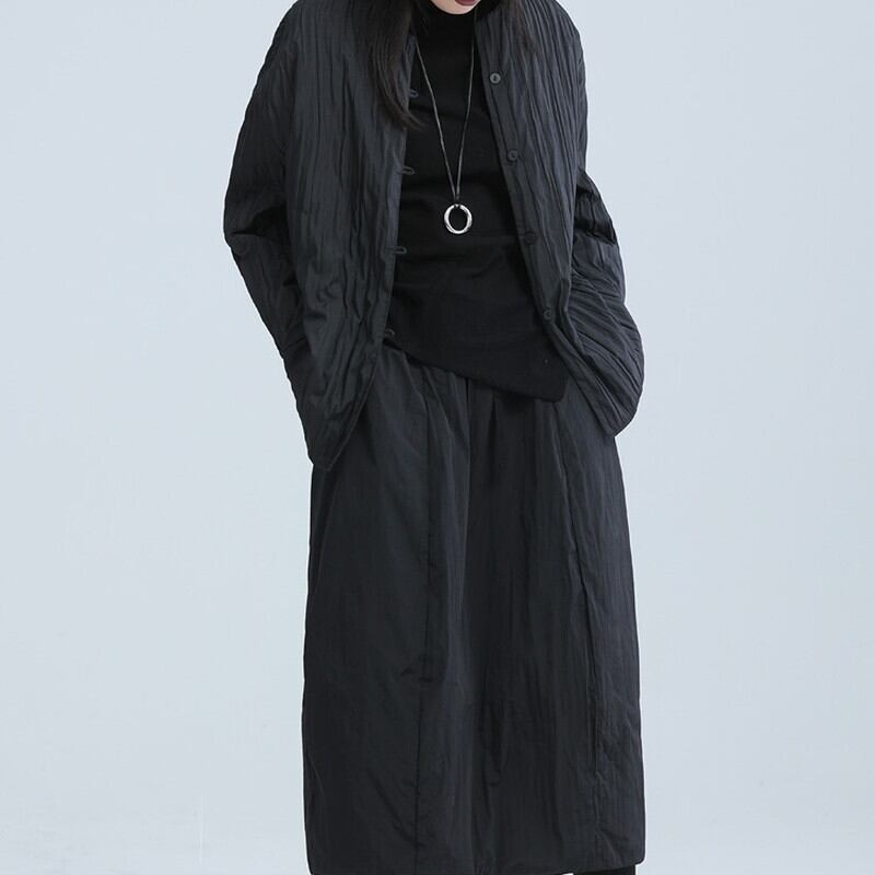 Pleats Round-Neck Jacket【TR3245】