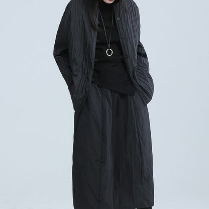 Pleats Round-Neck Jacket【TR3245】