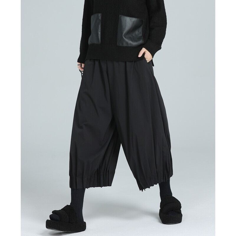 Cropped Gather Pleats Pants【TR3205】