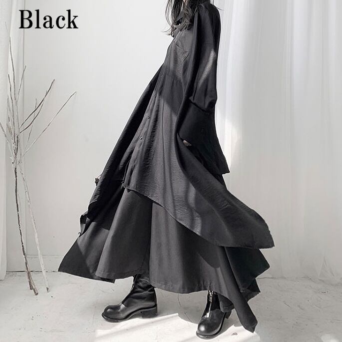 〈Unisex〉Irregular Long Huge Shirt【TR1411】