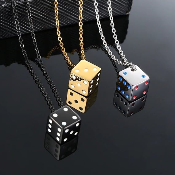 Cool Cube Dice Style Necklace【TR2767】