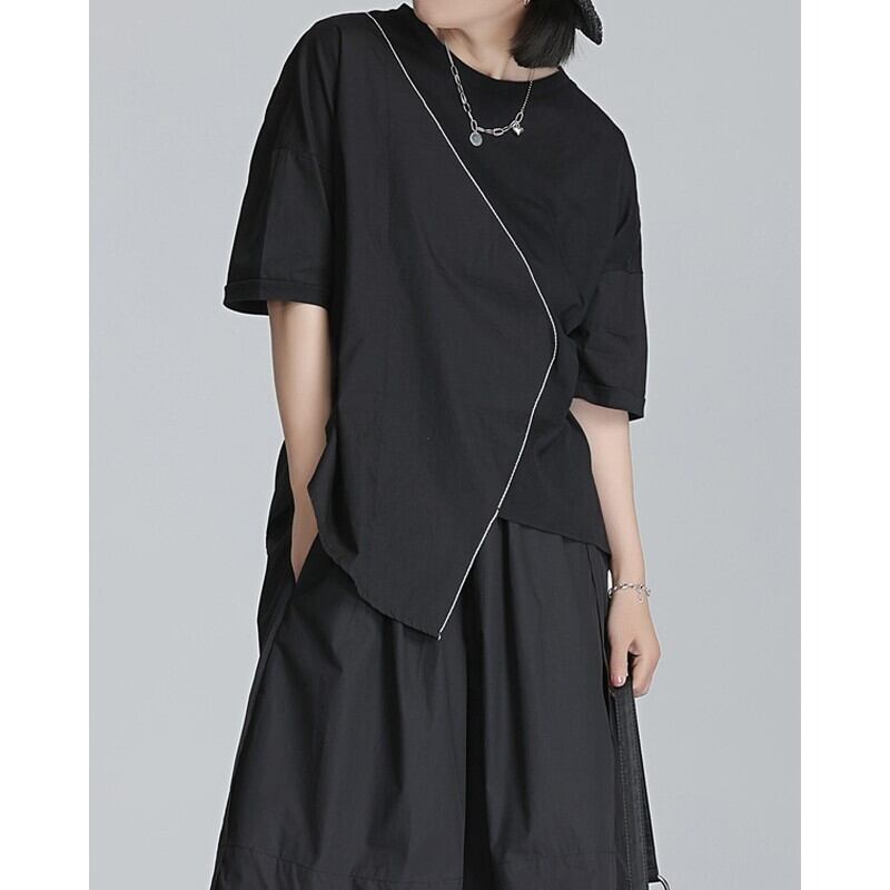 Asymmetry Line T-Shirt【TR3147】
