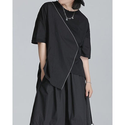Asymmetry Line T-Shirt【TR3147】