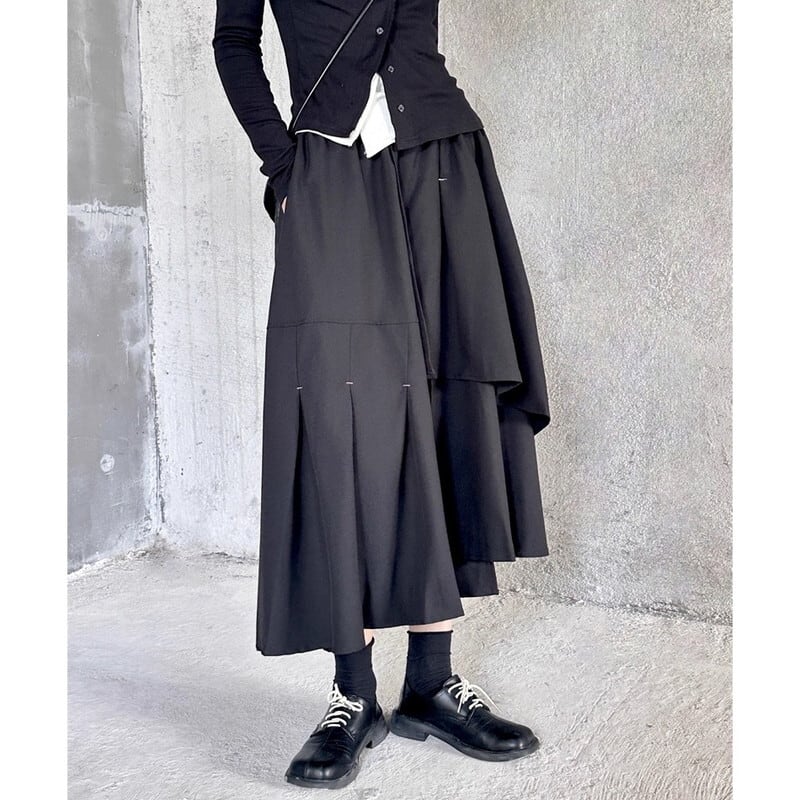 Asymmety Patchwork Skirt【TR3184】