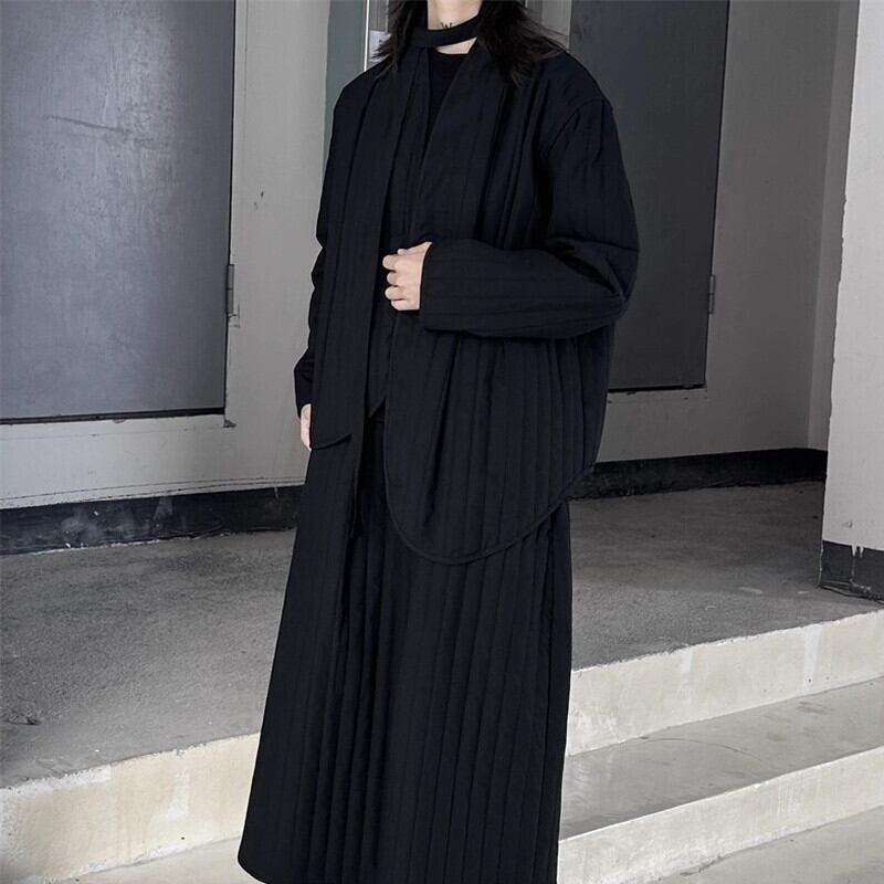 Asymemtry Ribbon Pleats Jacket【TR3255】