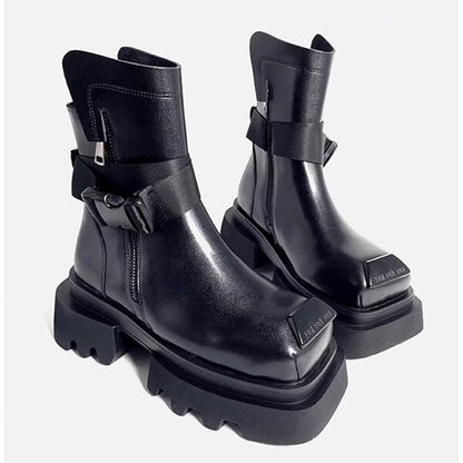 Square toe Combat Boots【TR3384】