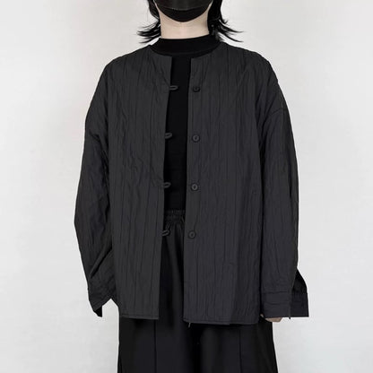 Crumpled Texture Minimal Jacket【TR3362】