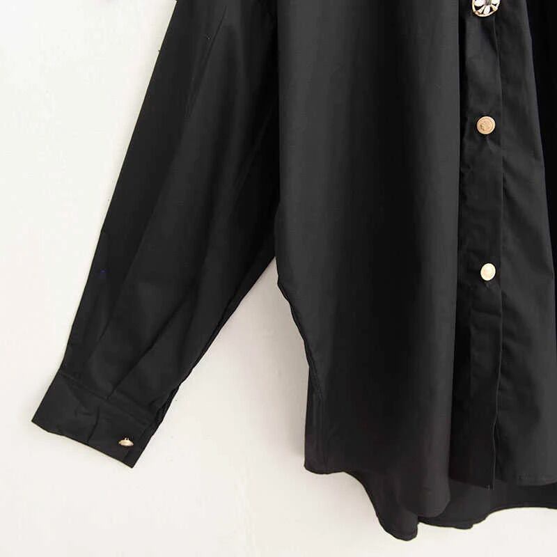〈Unisex〉Decorative Stand Collar Blouse Shirt【TR1231】