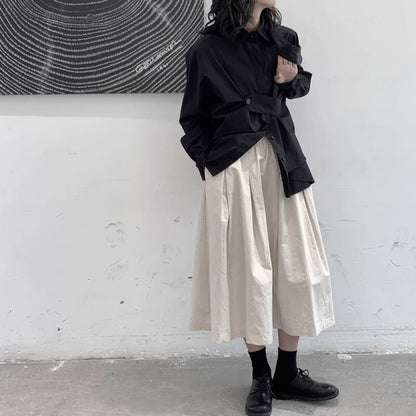 Loose Button Collared Shirt【TR3122】