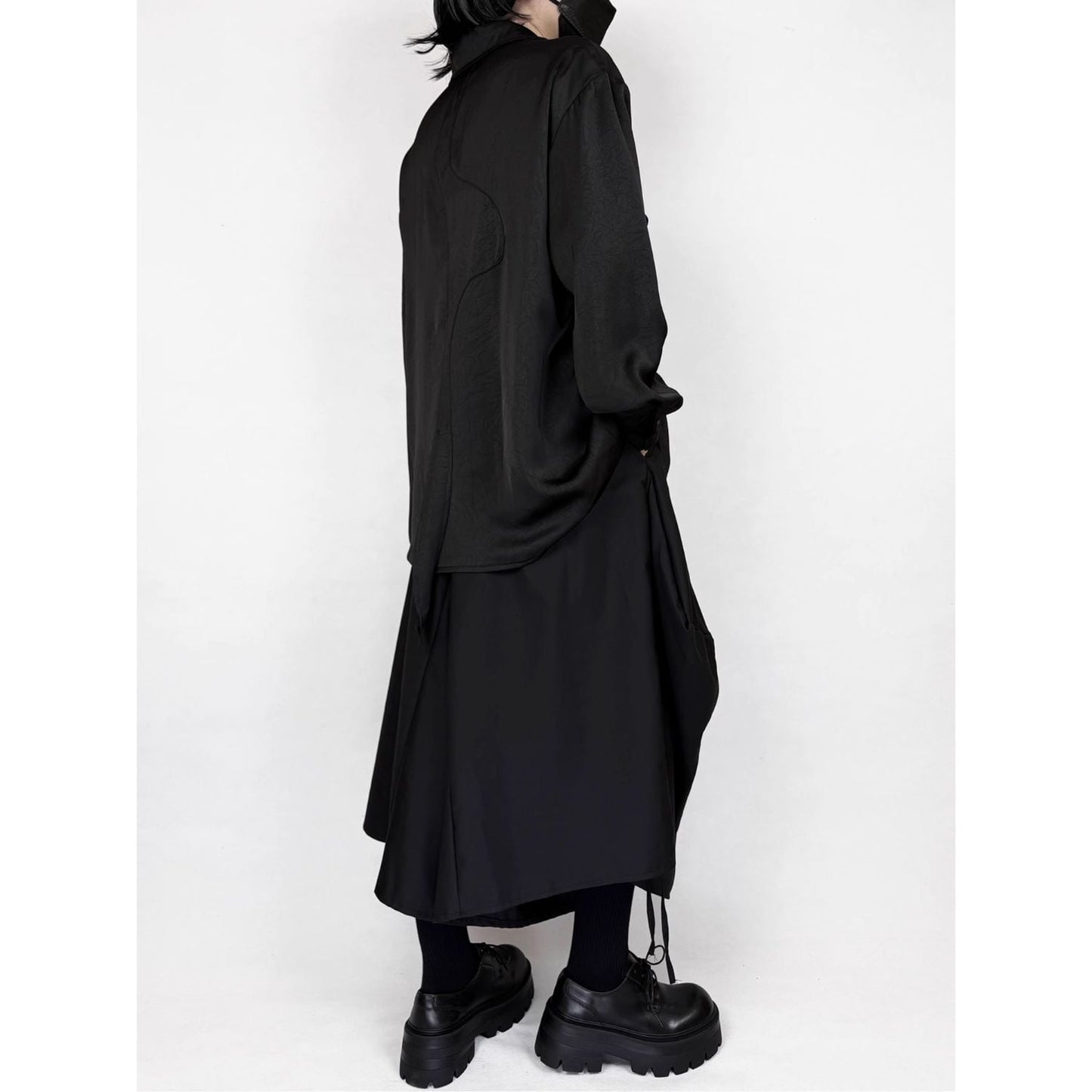 Asymmetry Loose Collared Shirt【TR3324】