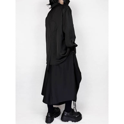 Asymmetry Loose Collared Shirt【TR3324】
