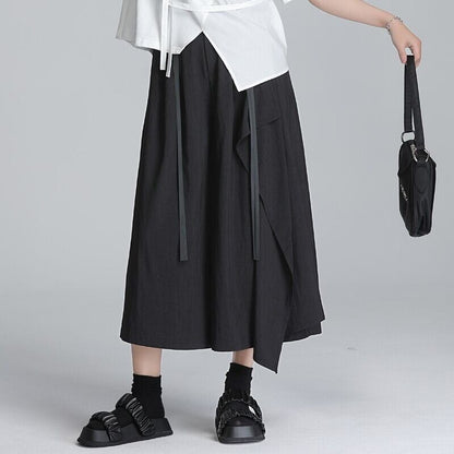 Flare Wide-Leg High-Waist Pants【TR3227】