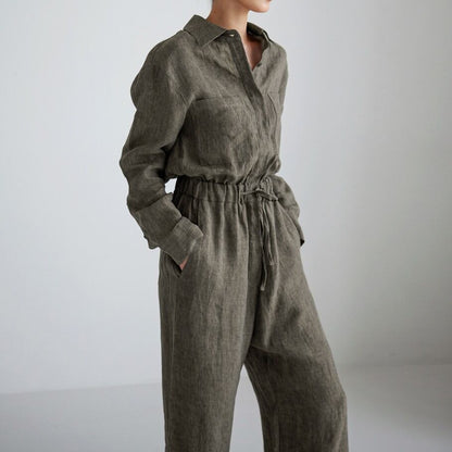 〈Unisex〉Wide Leg Jump Suit Setup【TR2880】