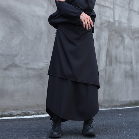 Asymmetrical Long Skirt Pants【TR3305】