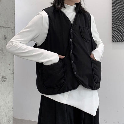 Asymmetry Curve Vest【TR3234】