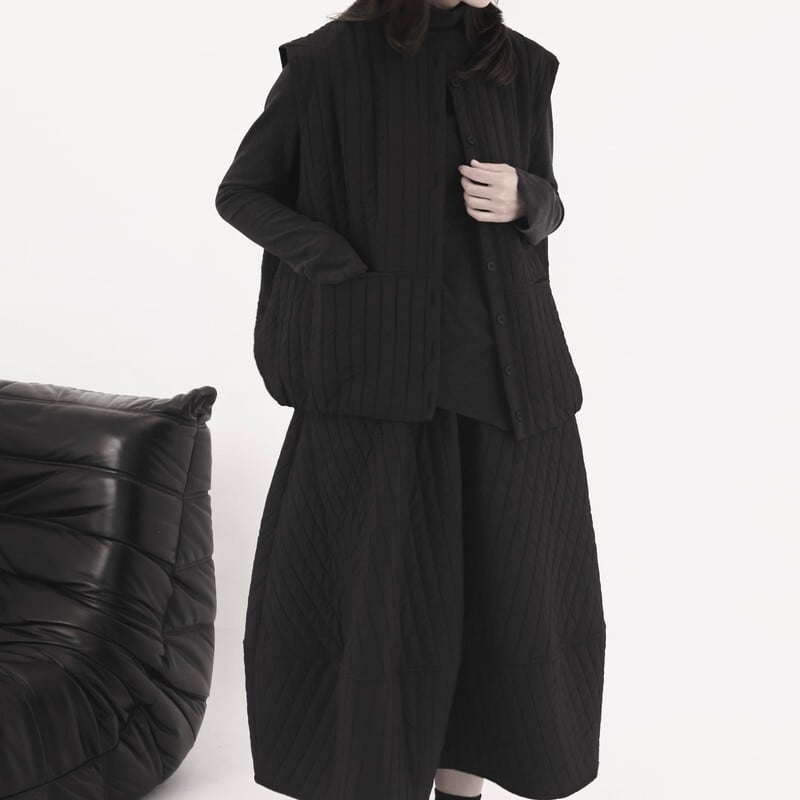 Loose Stripe Simple Vest【TR3243】