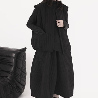 Loose Stripe Simple Vest【TR3243】