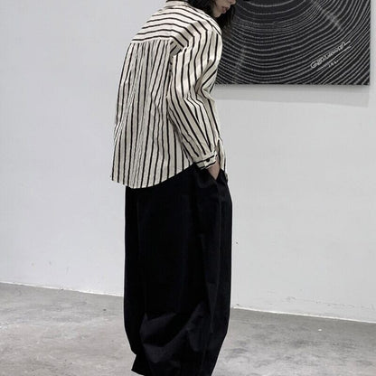 Stripe Retro Collared Shirt【TR3109】