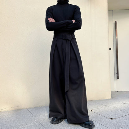 Design Tuck Belted Wide Pants【TR3315】