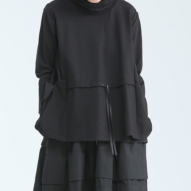 Off-Turtle Drawstring T-Shirt【TR3149】