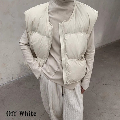 Quilting Round-Neck Jacket Vest【TR3233】