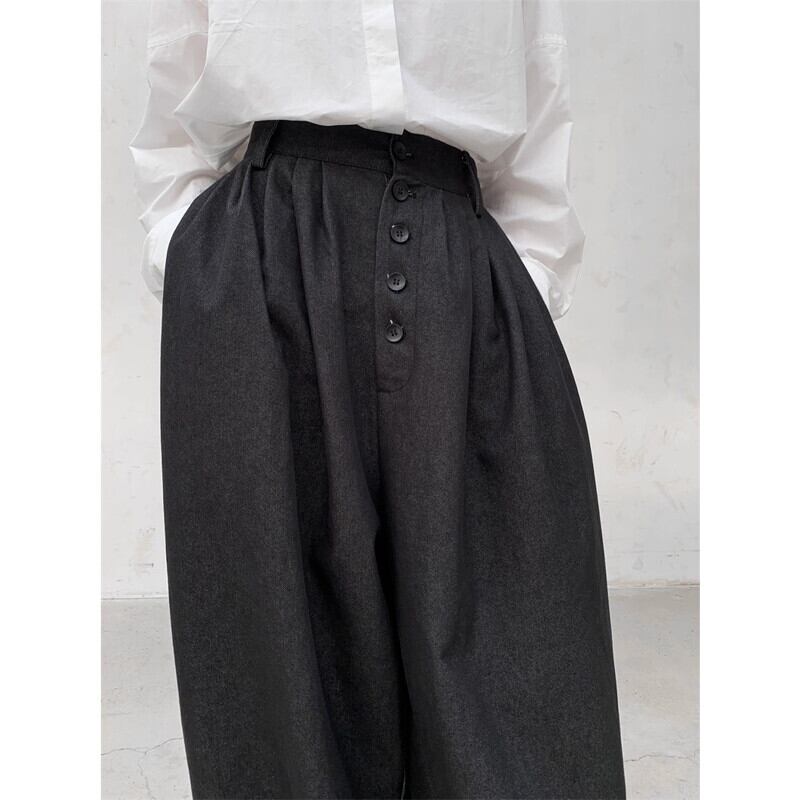 Wide-Leg High-Waist Pants【TR3226】