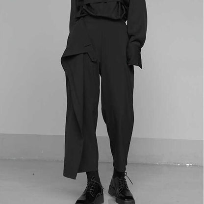 〈Unisex〉Loose Cropped Apron Pants【TR1310】