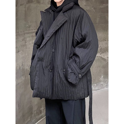 Crinkle Oversize Belted Jacket【TR3327】