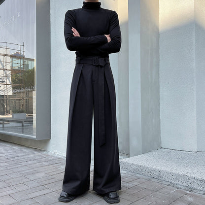 Design Tuck Belted Wide Pants【TR3315】