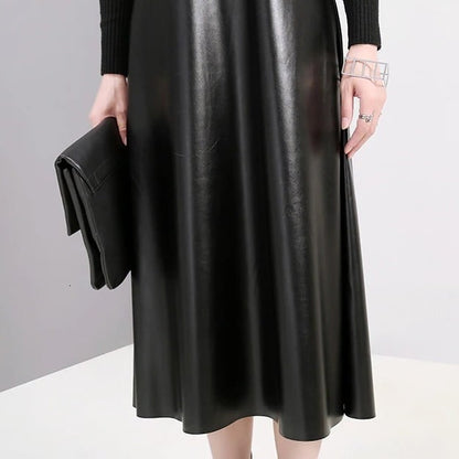 Pu Strap Leather All-in-One Dress【TR1210】