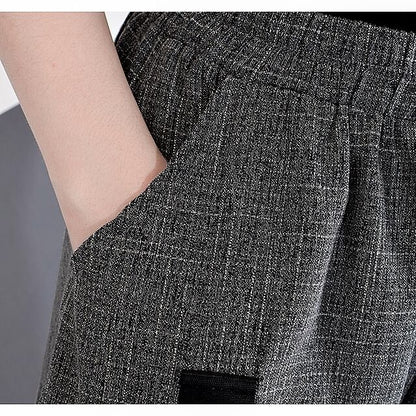 〈Unisex〉Wide Irregular Cropped Pants【TR1351】