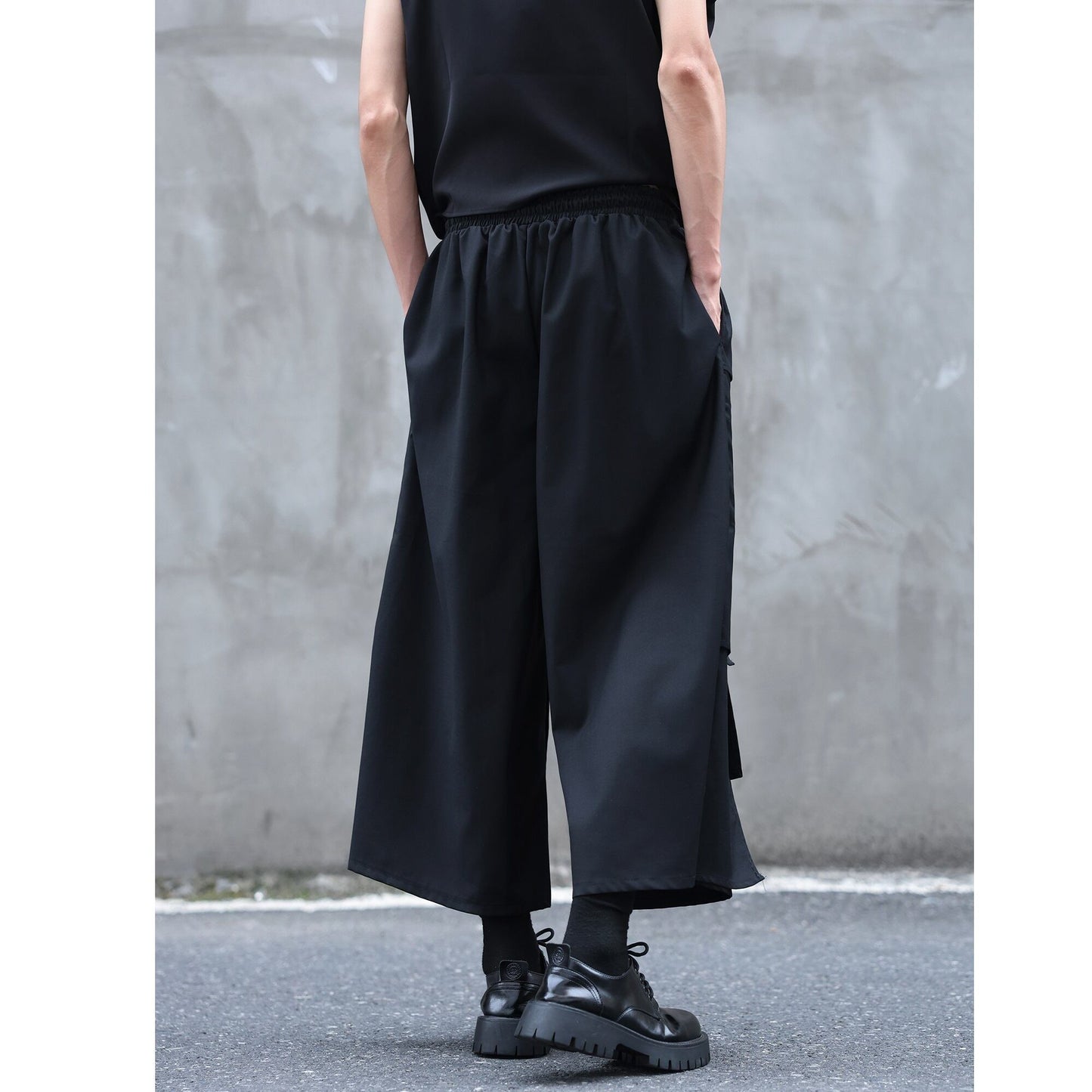 Patchwork Ankle Wide Pants【TR3320】